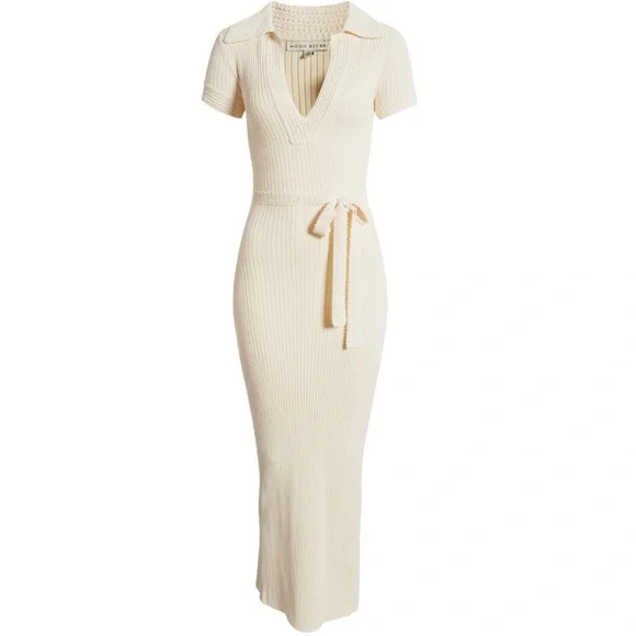 Moon River | Dresses | Moon River Rib Pencil Dress Cream | Poshmark